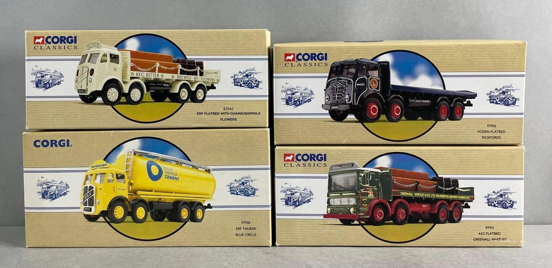 Group of 4 Corgi Classics Die-Cast Truck and Trailers (1 of 3)
