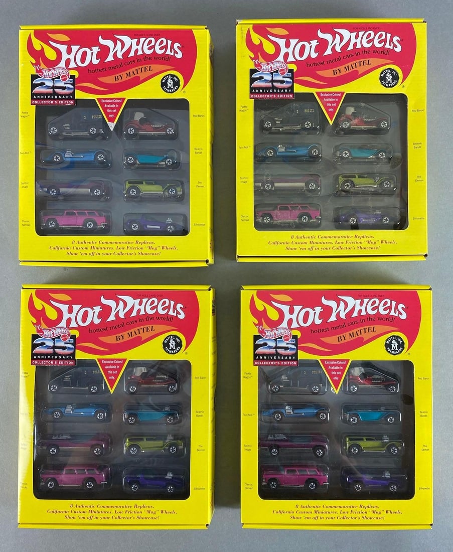 Group of 4 Mattel Hot Wheels 25th Anniversary Gift Packs (1 of 2)