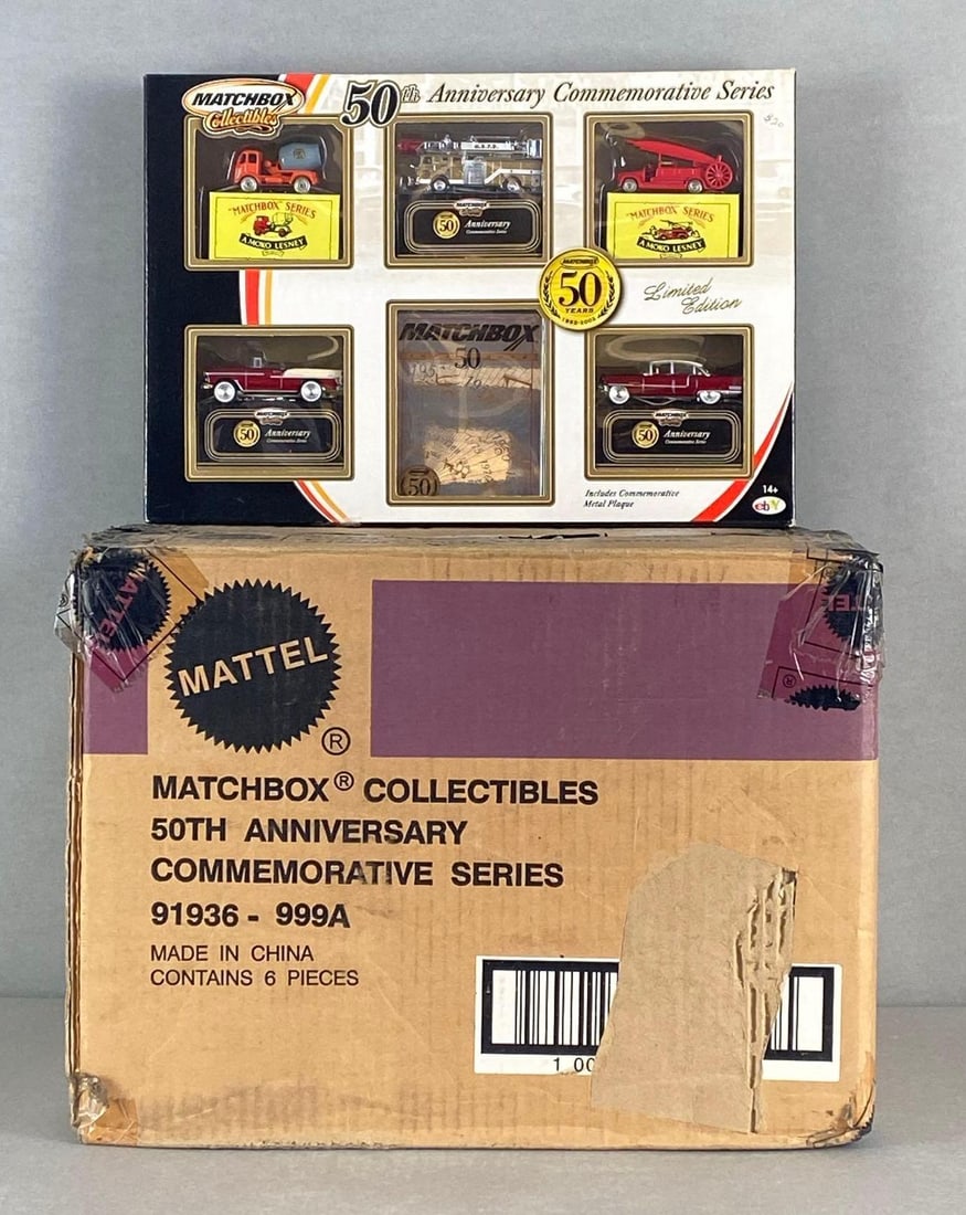 Factory Box of 6 Mattel Matchbox 50th Anniversary Commemorative Series Die-Cast Vehicle Sets (1 of 4)