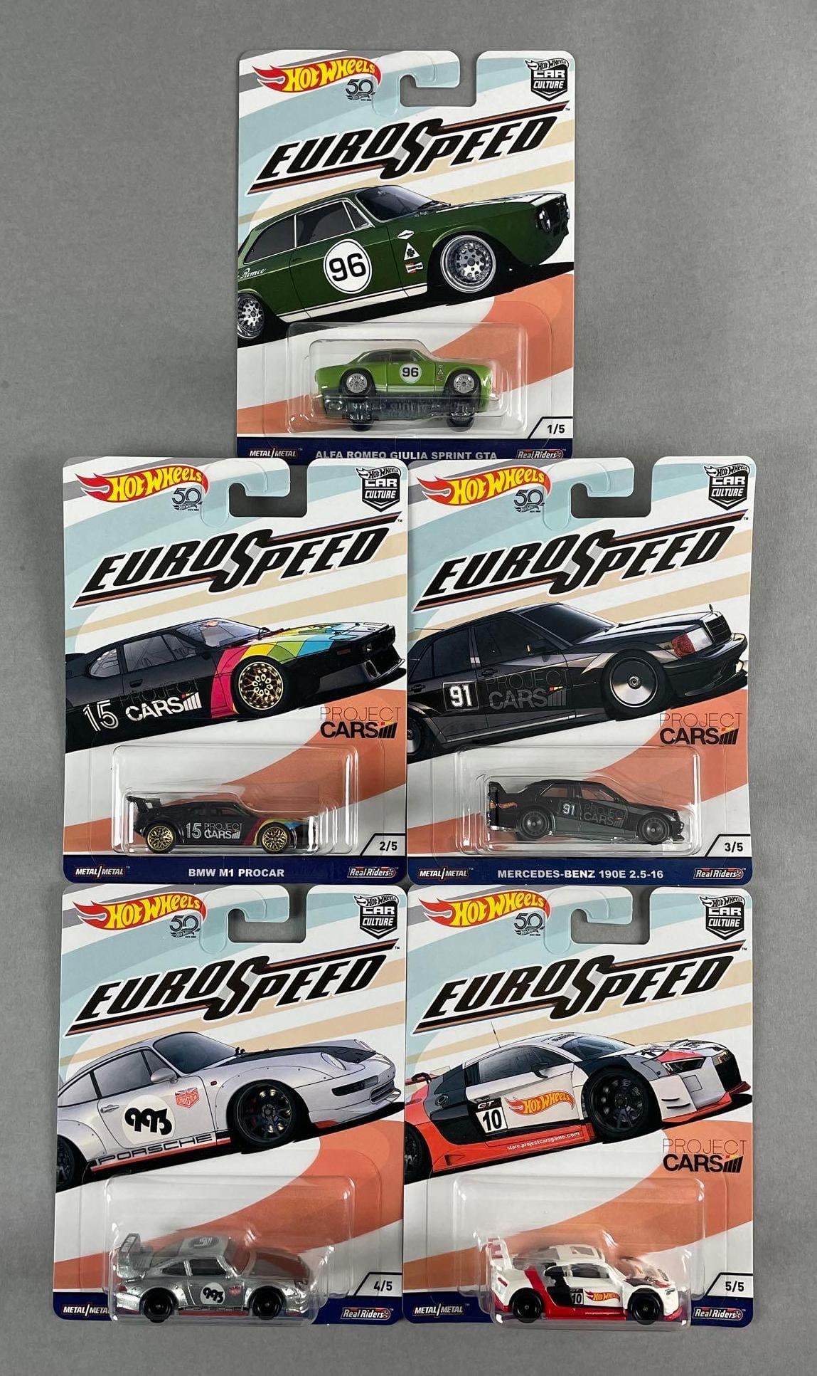 Set of 5 Mattel Hot Wheels EuroSpeed Die-Cast Vehicles (1 of 2)