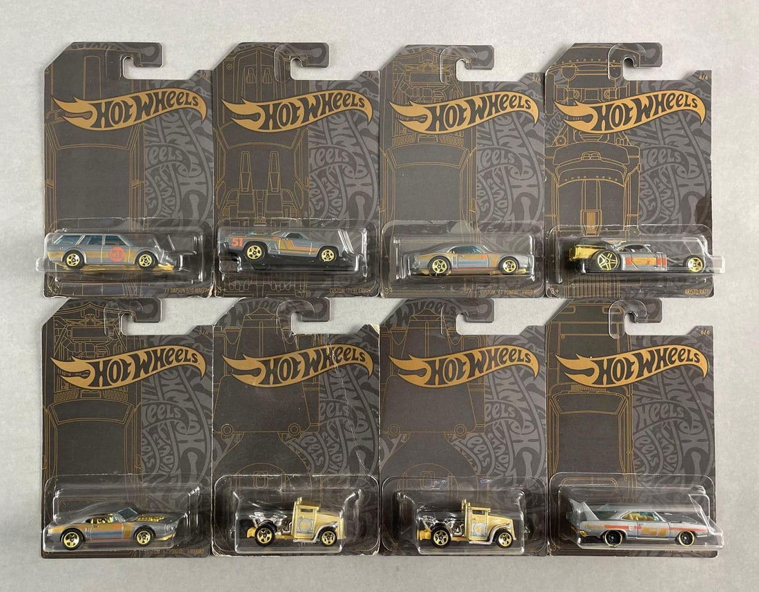Group of 8 Mattel Hot Wheels Die-Cast Vehicles: 2018, possibly complete set