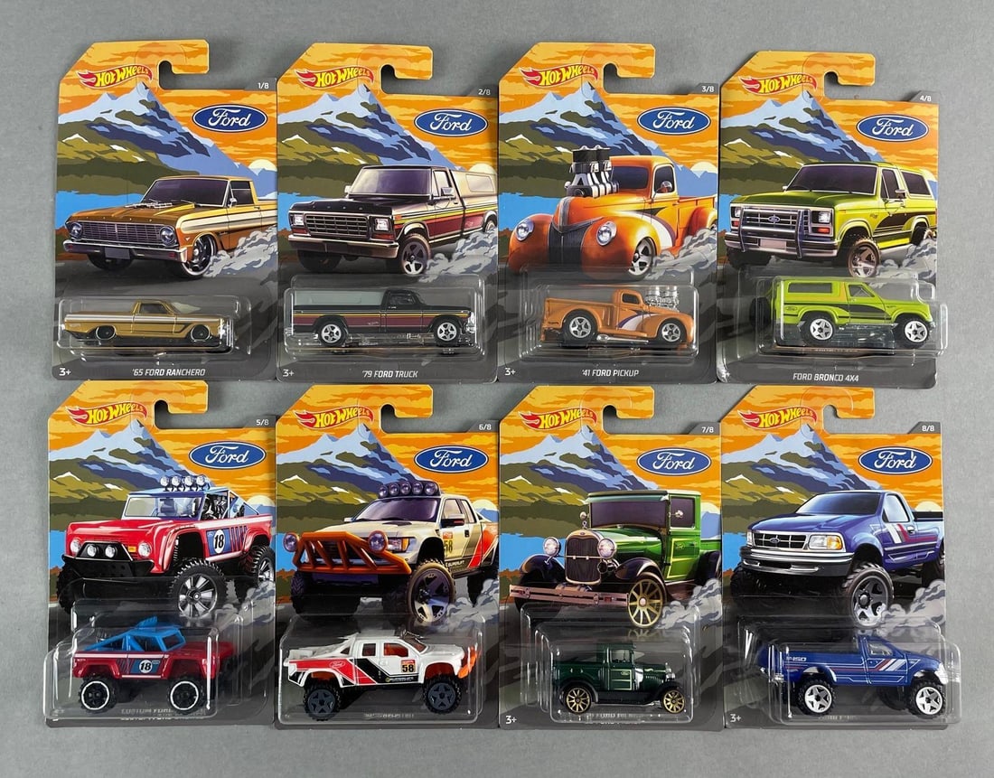 Set of 8 Mattel Hot Wheels Ford Die-Cast Trucks (1 of 4)