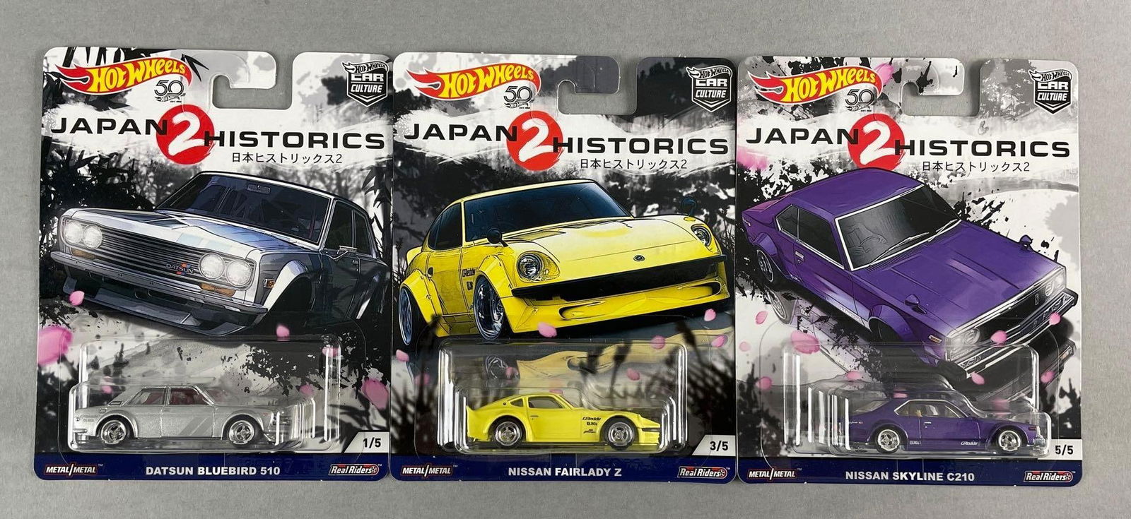 Group of 3 Mattel Hot Wheels Car Culture Japan 2 Historics Die-Cast Vehicles (1 of 2)