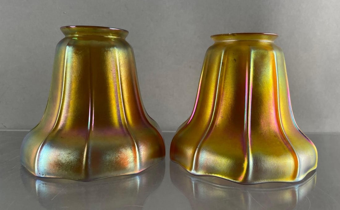 Group of 2 Steuben Aurene Bell Shades (1 of 4)