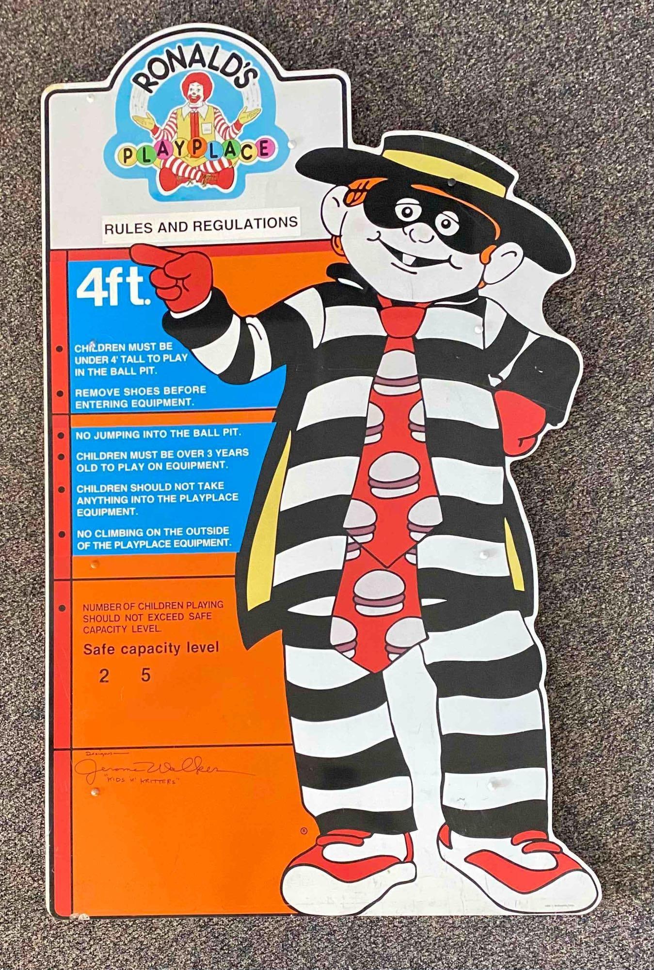 マクドナルド ロードサイン プレイプレイス M17 Ronald Mcdonald's Play Place Sign