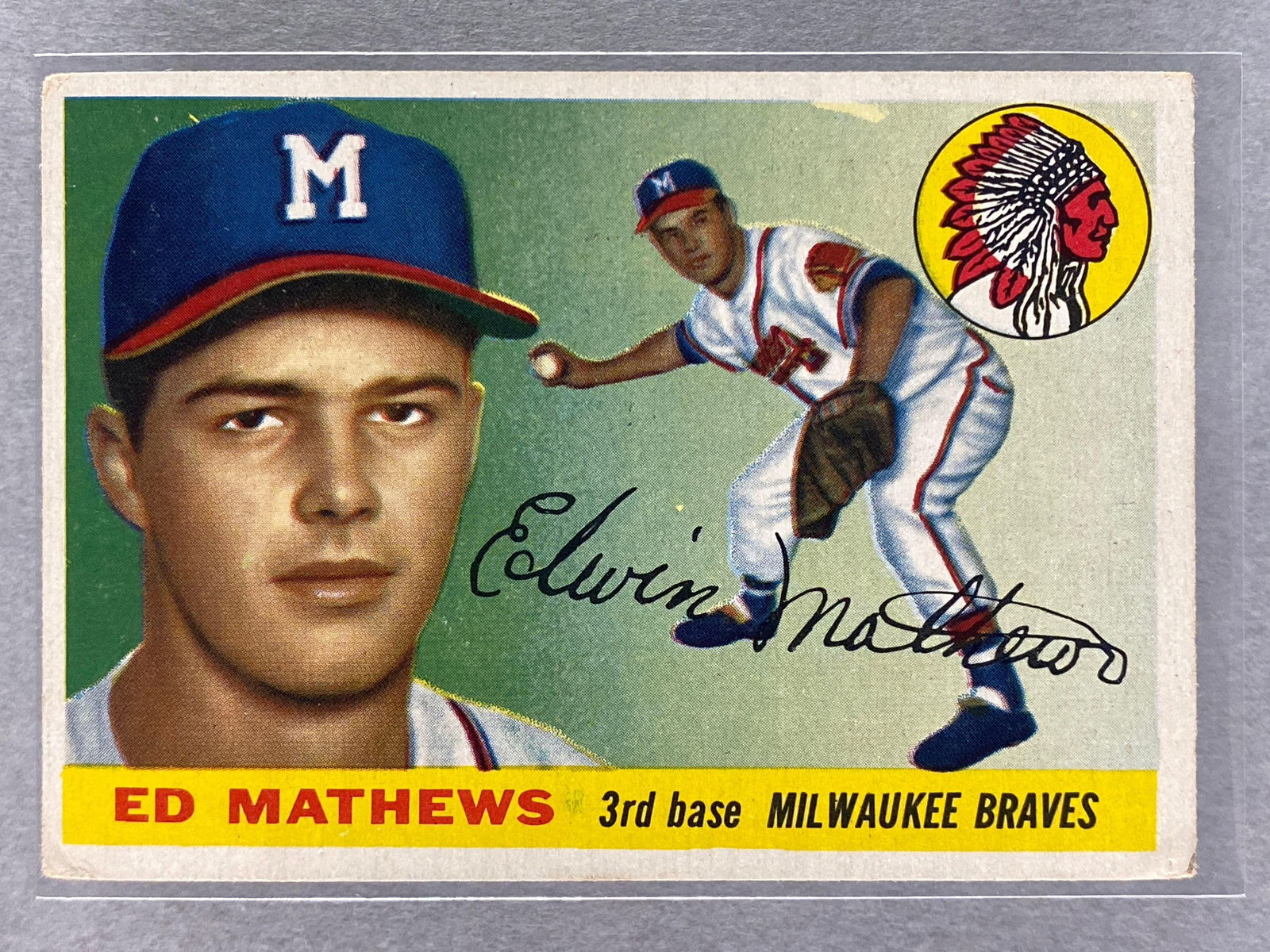 1955 Topps Ed Mathews #155 (1 of 2)