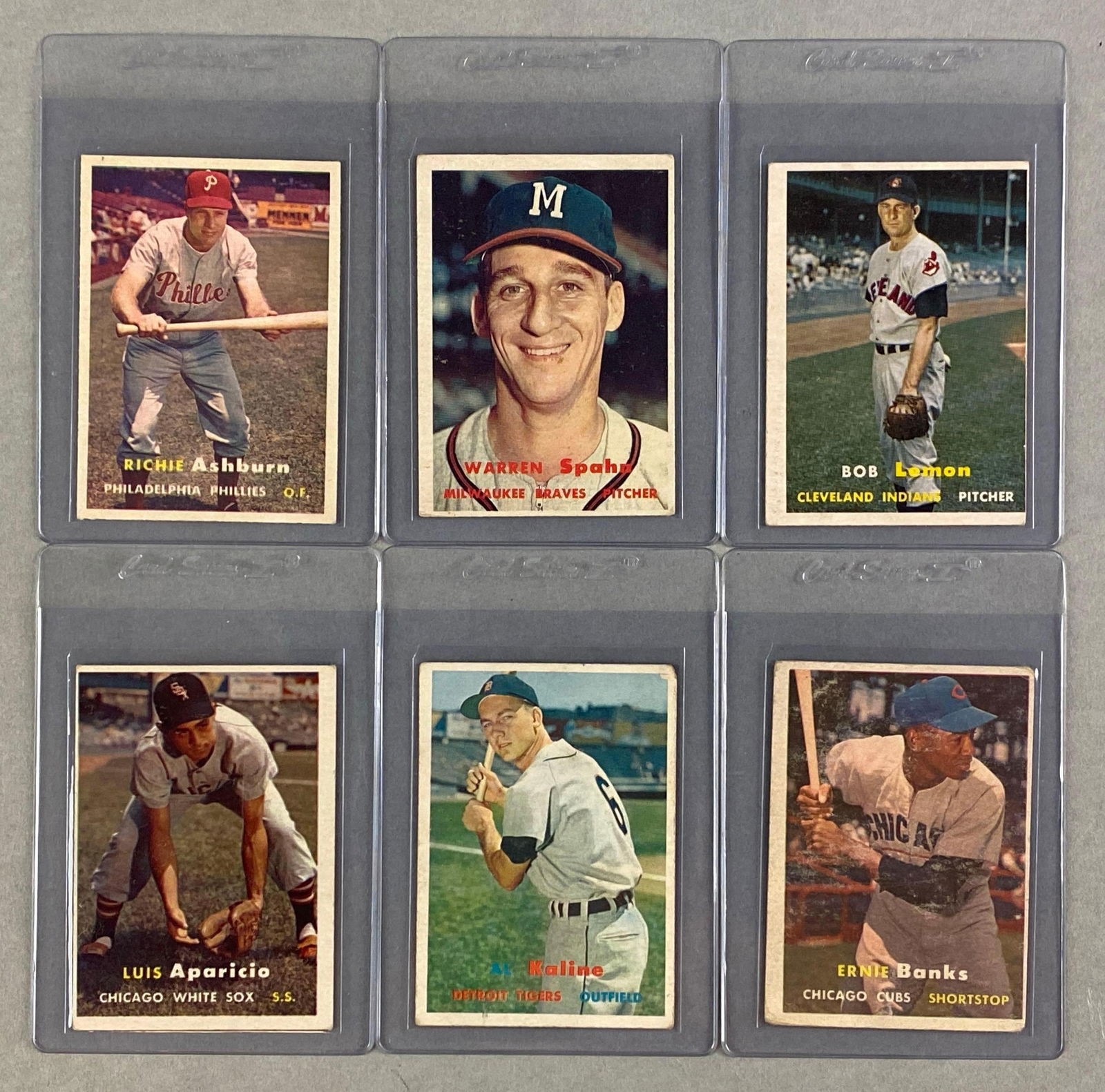 6 - 1957 Topps Baseball HOFs and Star Cards (1 of 2)