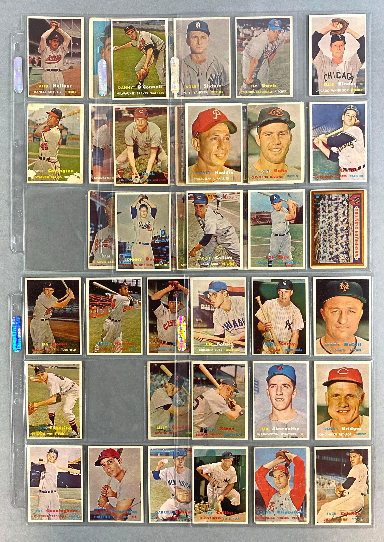 41 - 1957 Topps baseball Scarce 4th Series Cards with Stars (1 of 6)