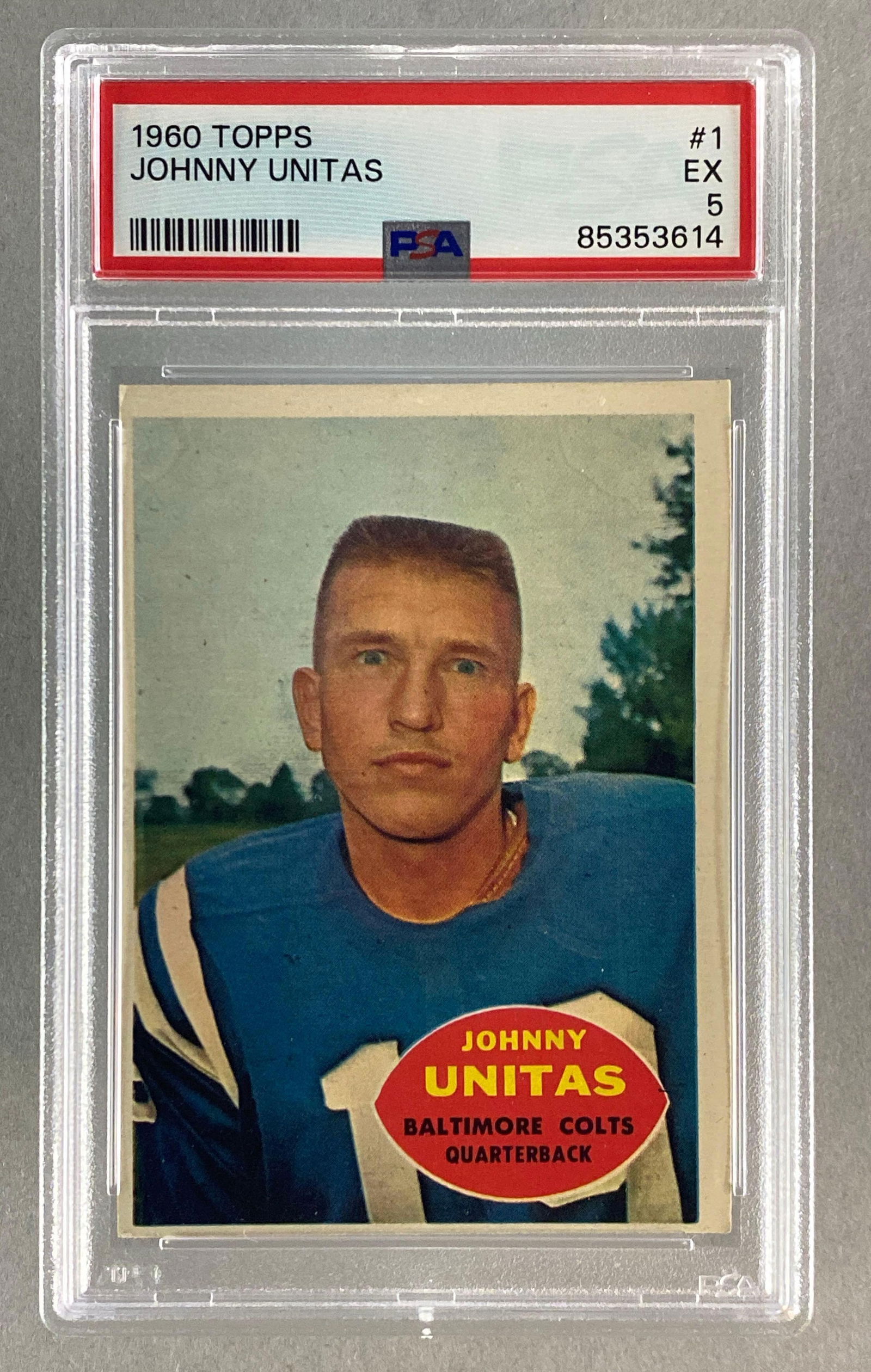 1960 Topps Football Johnny Unitas #1 PSA 5 (1 of 2)