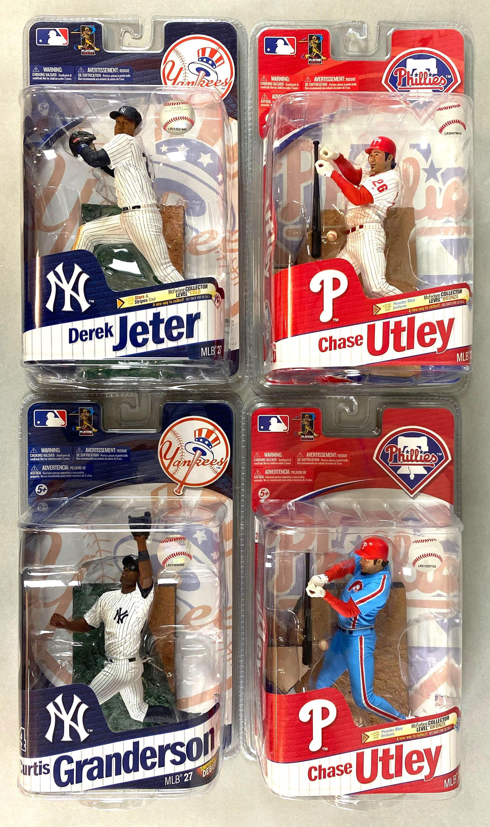 4 - 2011 McFarlane Series 27 Baseball Figures with Chase Utley Bronze 1438/2000 (1 of 3)