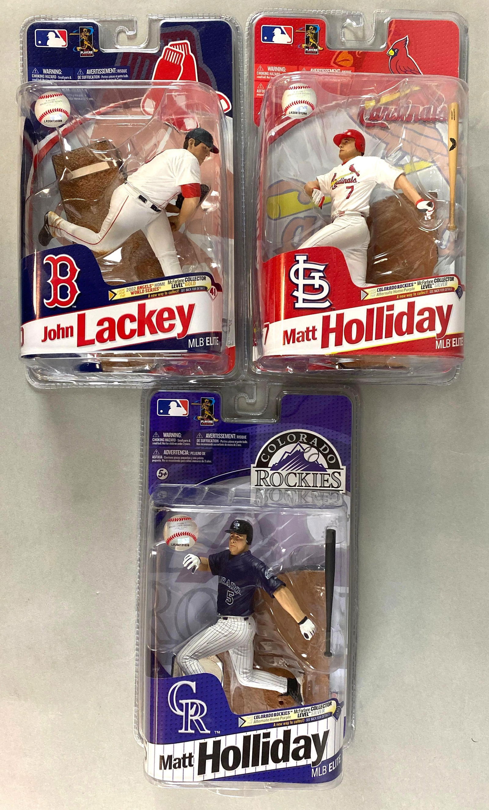 3- 2011 McFarlane Elite Figures, John Lackey and Matt Holliday with Variant Silver 759/1000 (1 of 3)