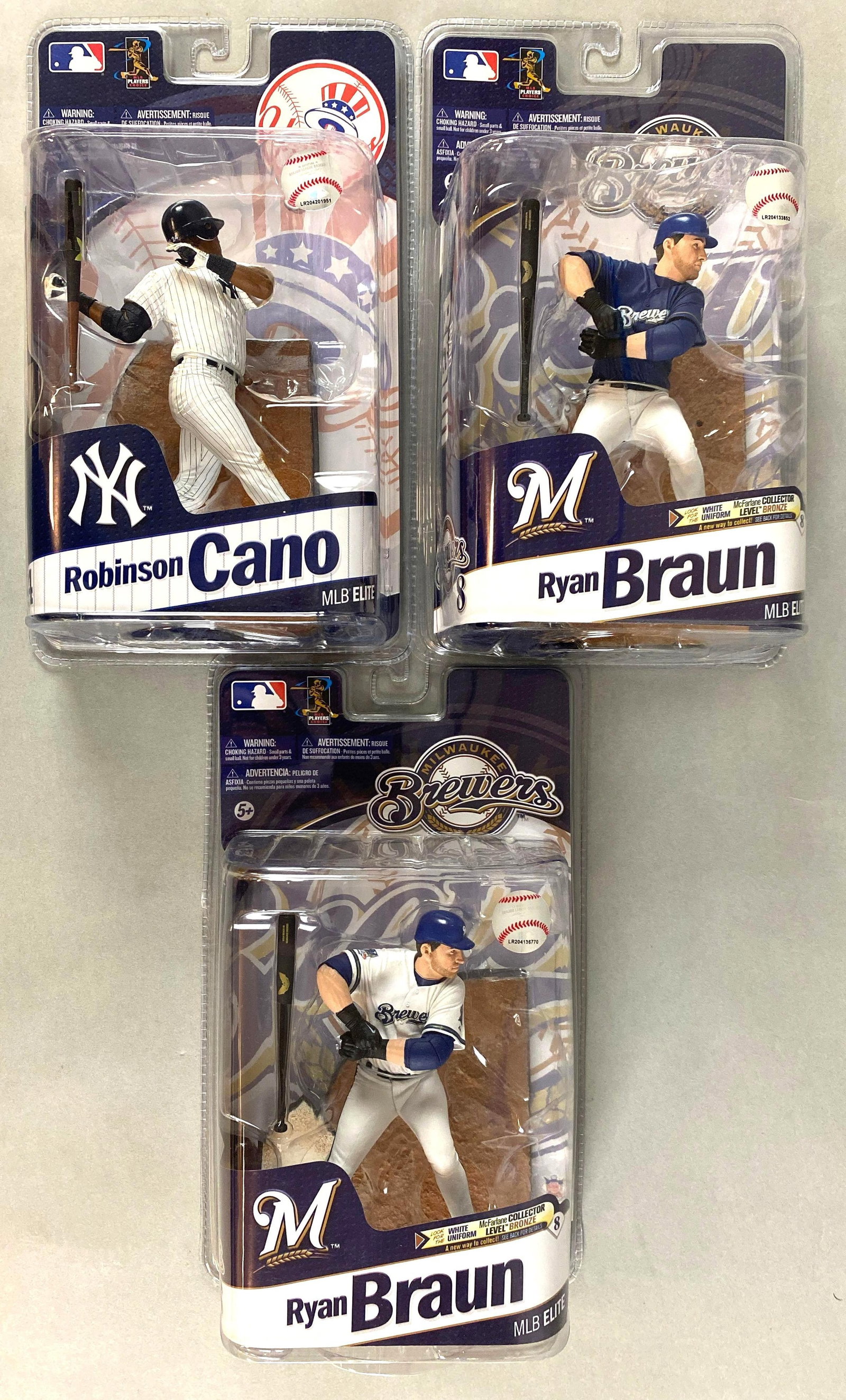 3 - 2011 McFarlane Elite Figures, Cano and Ryan Braun with Variant Bronze 883/1500 (1 of 3)