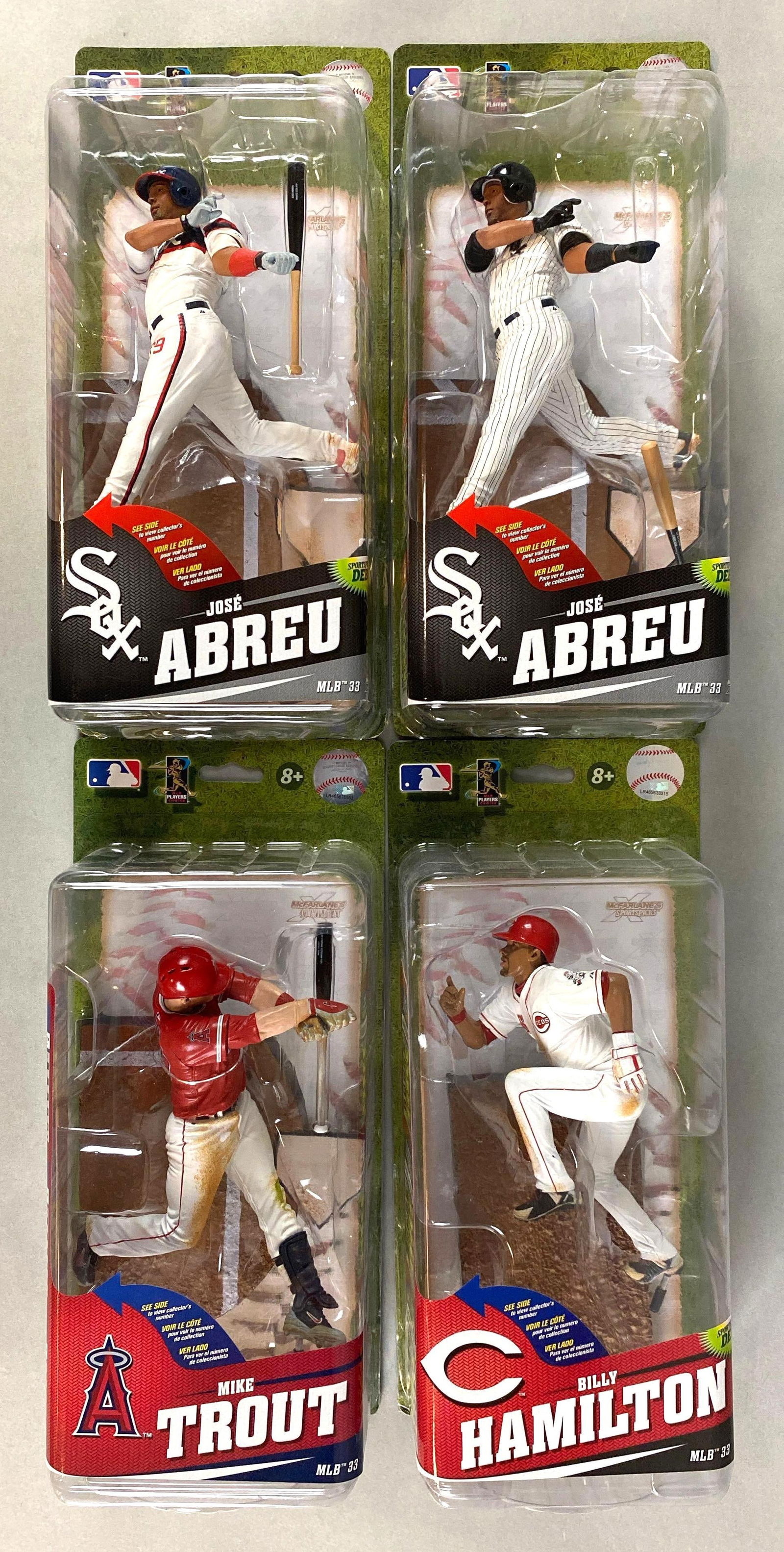 4 - 2015 McFarlane Series 33 Baseball Figures, with Trout and Abreu Silver 133/1000 (1 of 3)