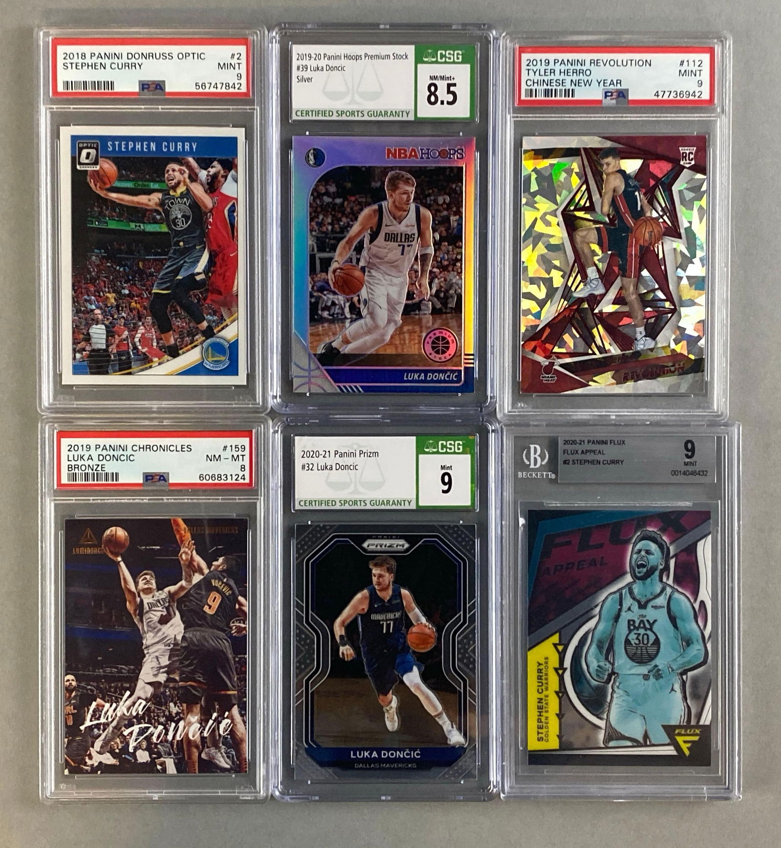 6 - 2018 - 2020 Panini Basketball Graded Cards (1 of 2)