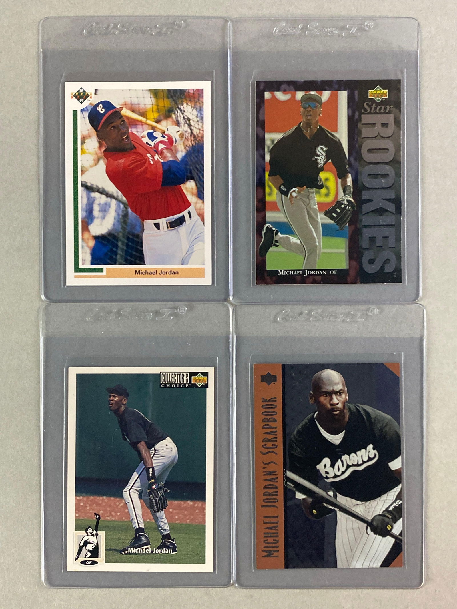 1991 Upper Deck Michael Jordan SP1 + 3 Other Jordan Baseball Cards (1 of 2)