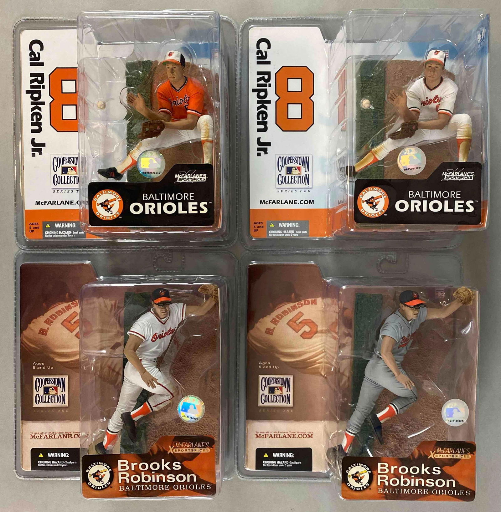 4 - 2004 - 05, McFarlane Cooperstown Collection, Brooks Robinson and Cal Ripken Jr. Figures with (1 of 2)