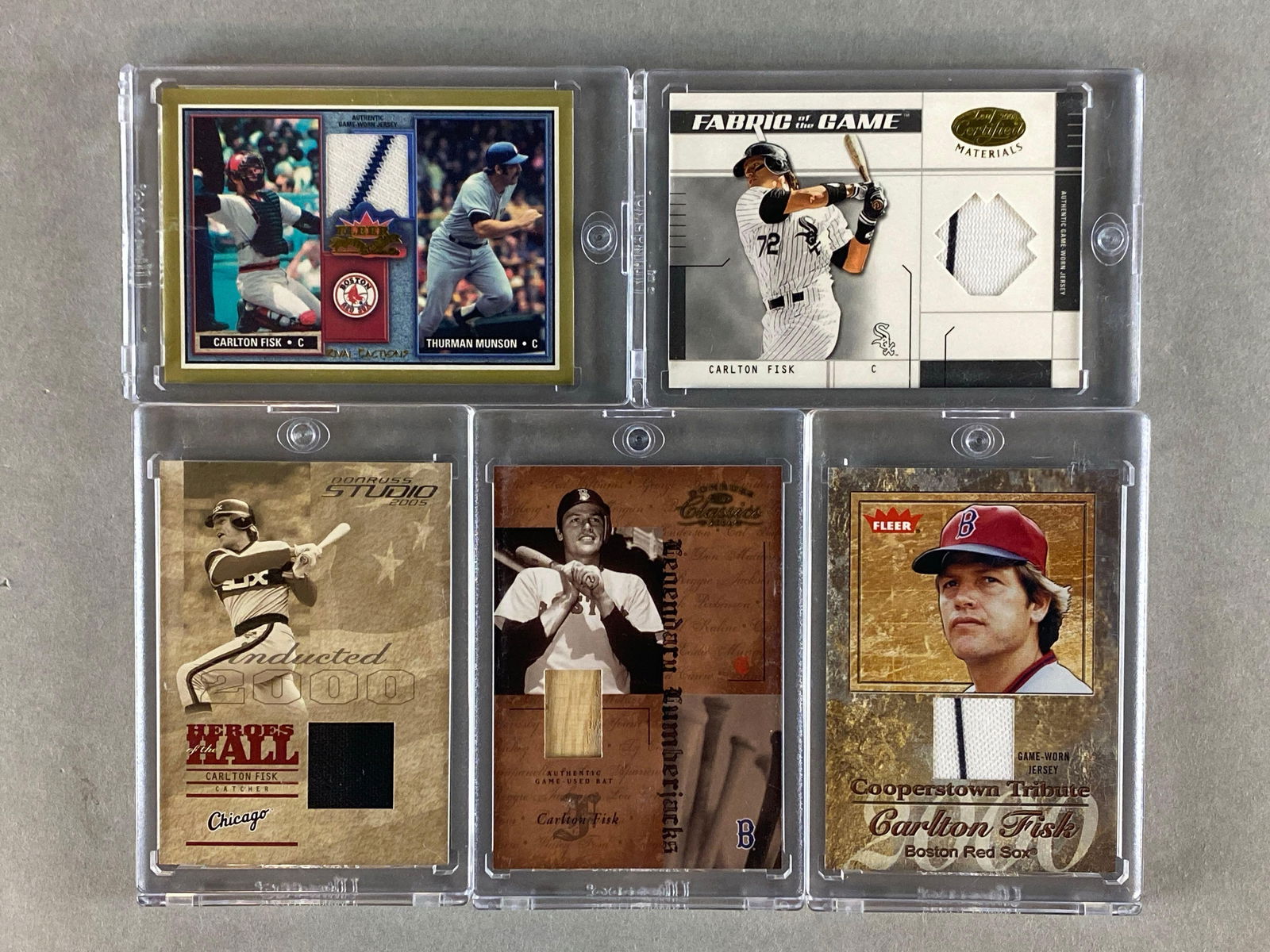 5 - 2002 - 05 Carlton Fisk Serial Numbered Jersey Cards (1 of 2)