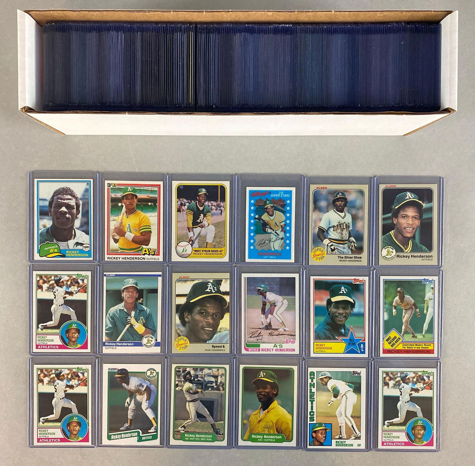 225+ 1981 - 90s Rickey Henderson Cards (1 of 3)
