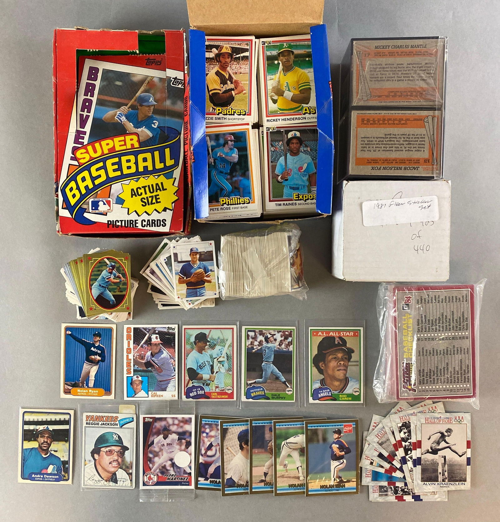 1000+ 1980s - 90 Baseball Cards with Unopened Packs and HOFs (1 of 9)