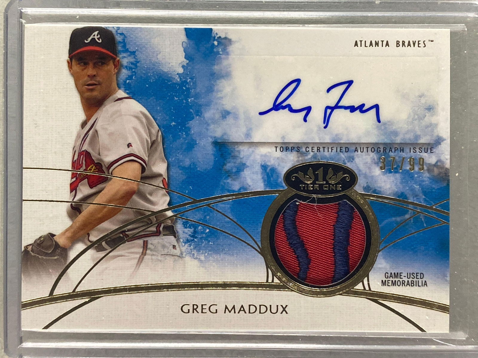 2014 Topps Tier One Greg Maddux Jersey Auto 37/99 (1 of 2)