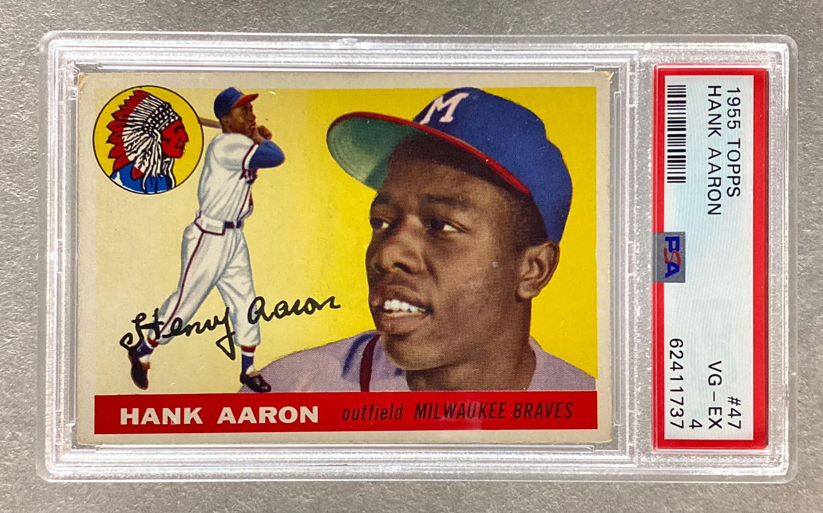 1955 Topps Hank Aaron #47 PSA 4 (1 of 2)