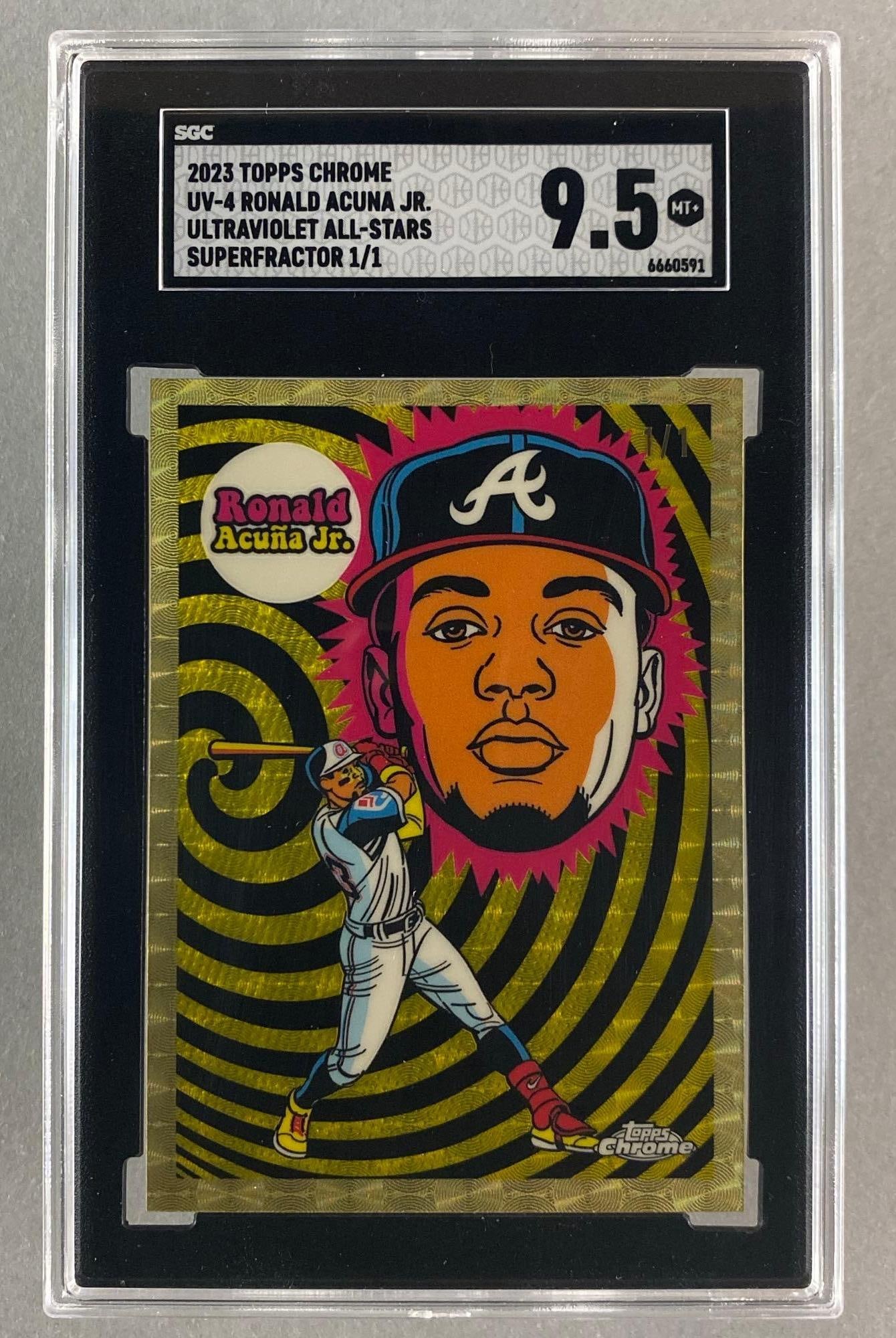Rare 2023 Topps Chrome Ultraviolet All-Star Superfractor Ronald Acuna Jr. 1/1 SGC 9.5 (1 of 2)
