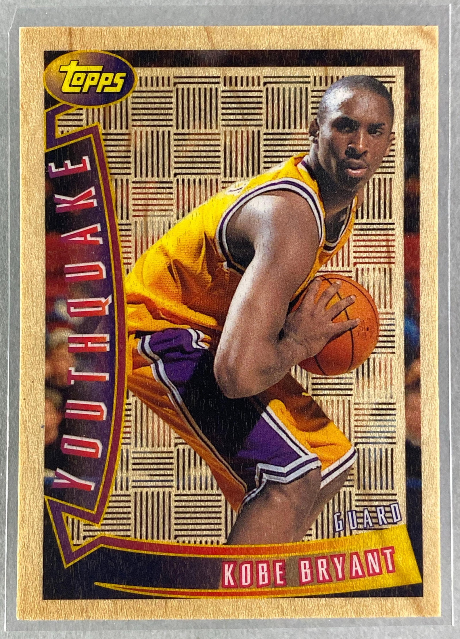 1996 Topps Youthquake Kobe Bryant #YQ15 Rookie: Sweet Rookie card, Made of wood, Ready to grade