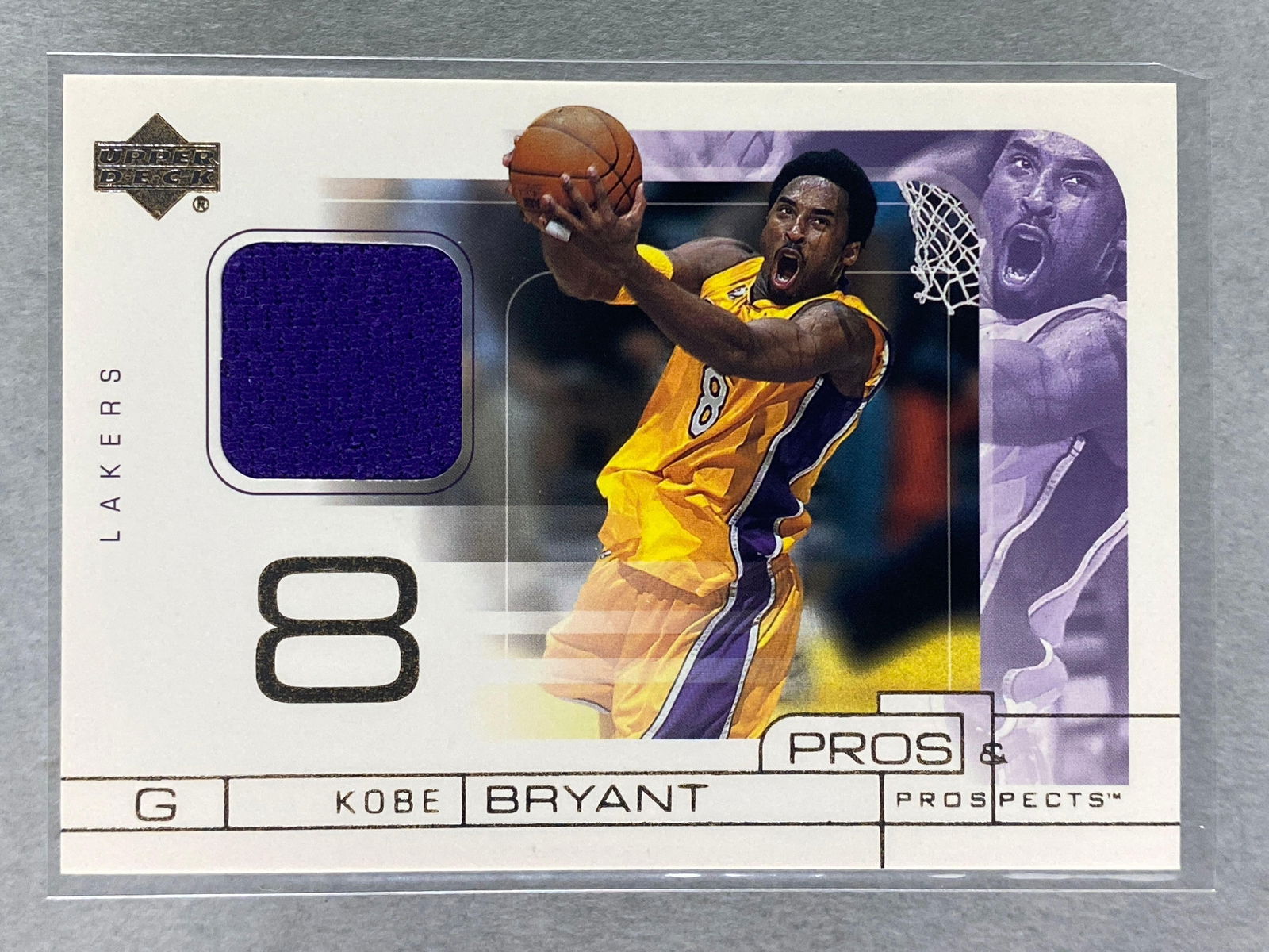 2001 Upper Deck Pros and Prospects Game Jersey Kobe Bryant (1 of 2)
