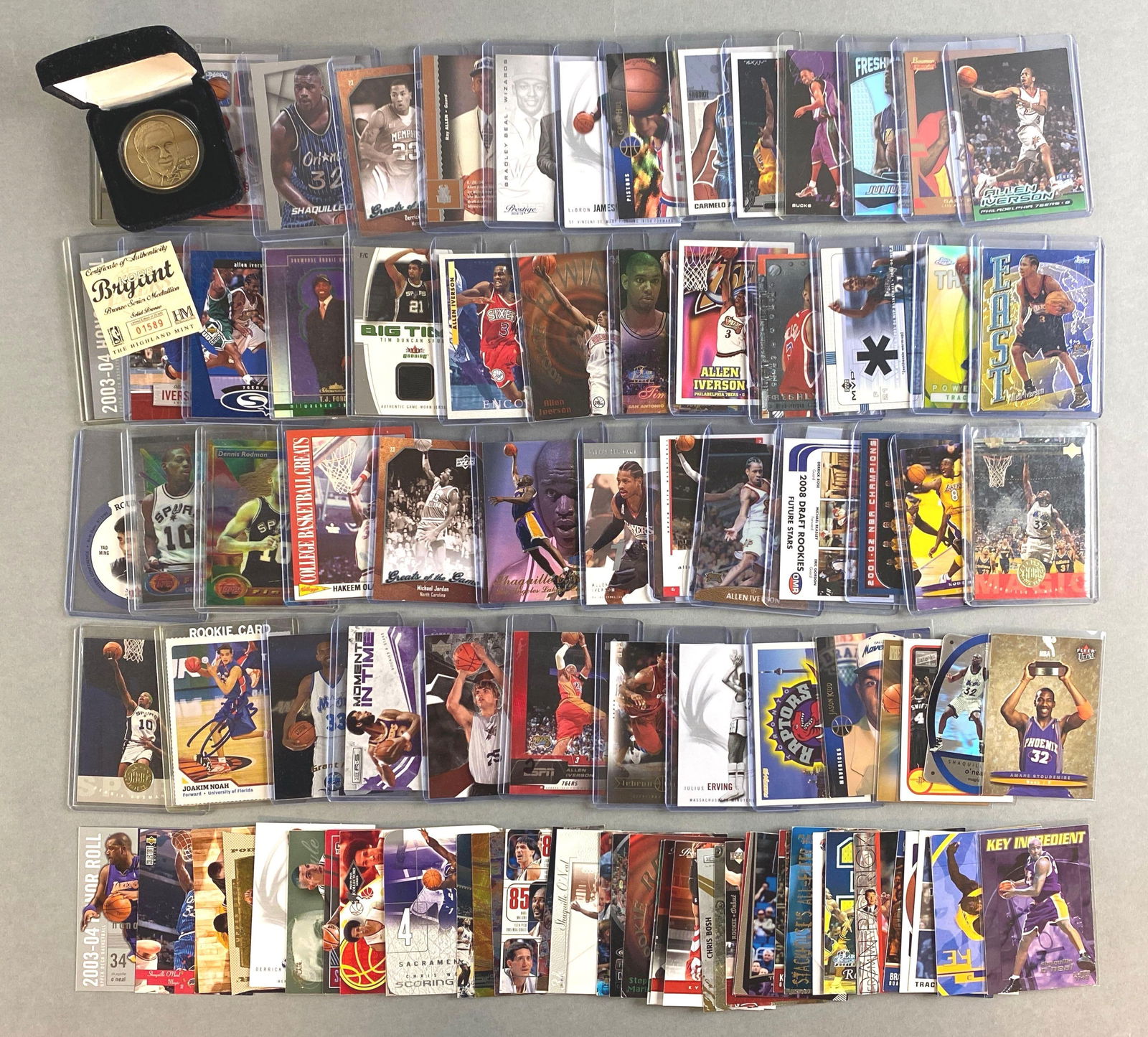 90+ Basketball Cards Full of HOFs, Stars Rookies, inserts, and Jersey Cards (1 of 5)
