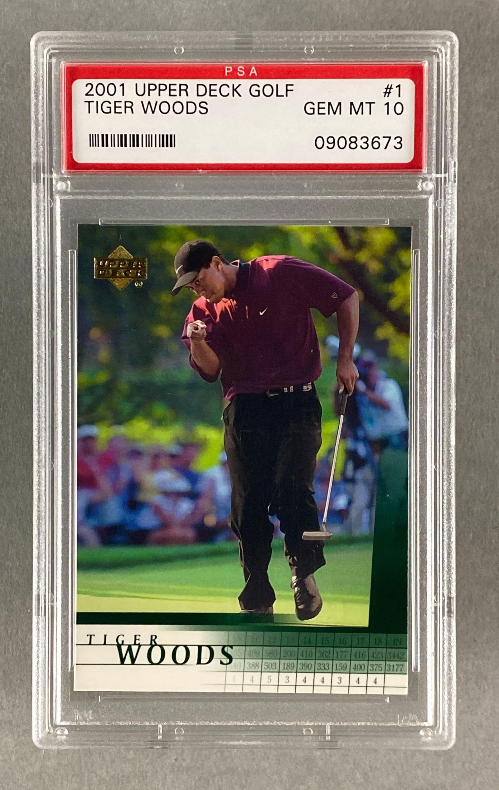 2001 Upper Deck Golf Tiger Woods #1 PSA 10 (1 of 2)