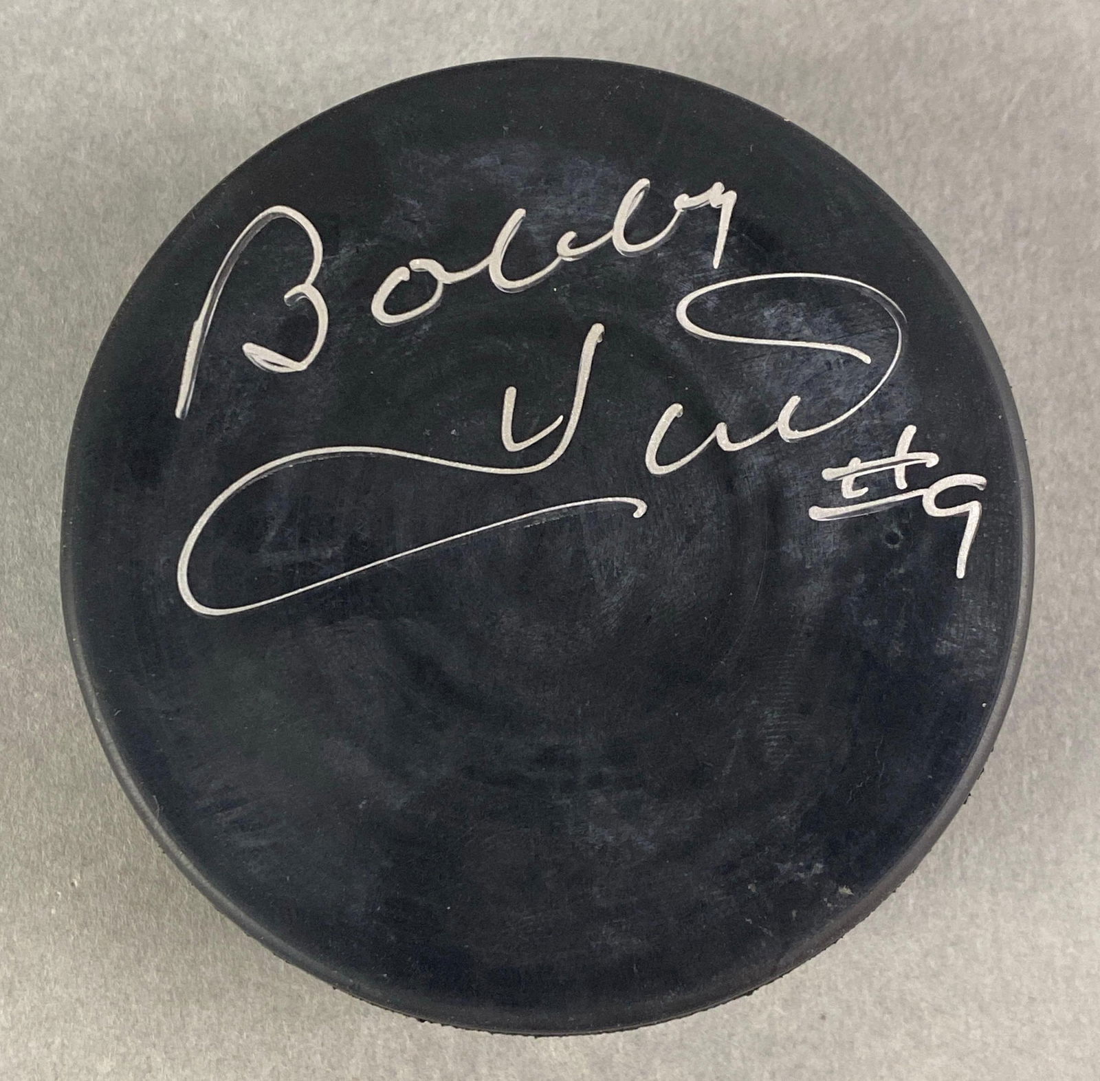 Bobby Hull Signed Hockey Puck with COA (1 of 3)