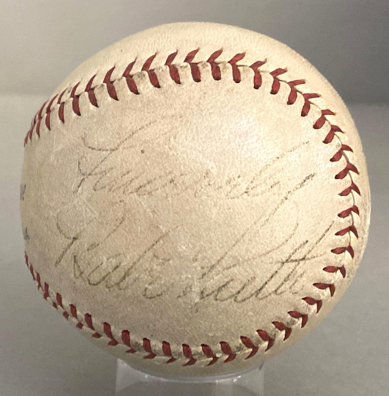 1937 Sinclair Oil Contest Babe Ruth Secretarial Signed Baseball (1 of 4)