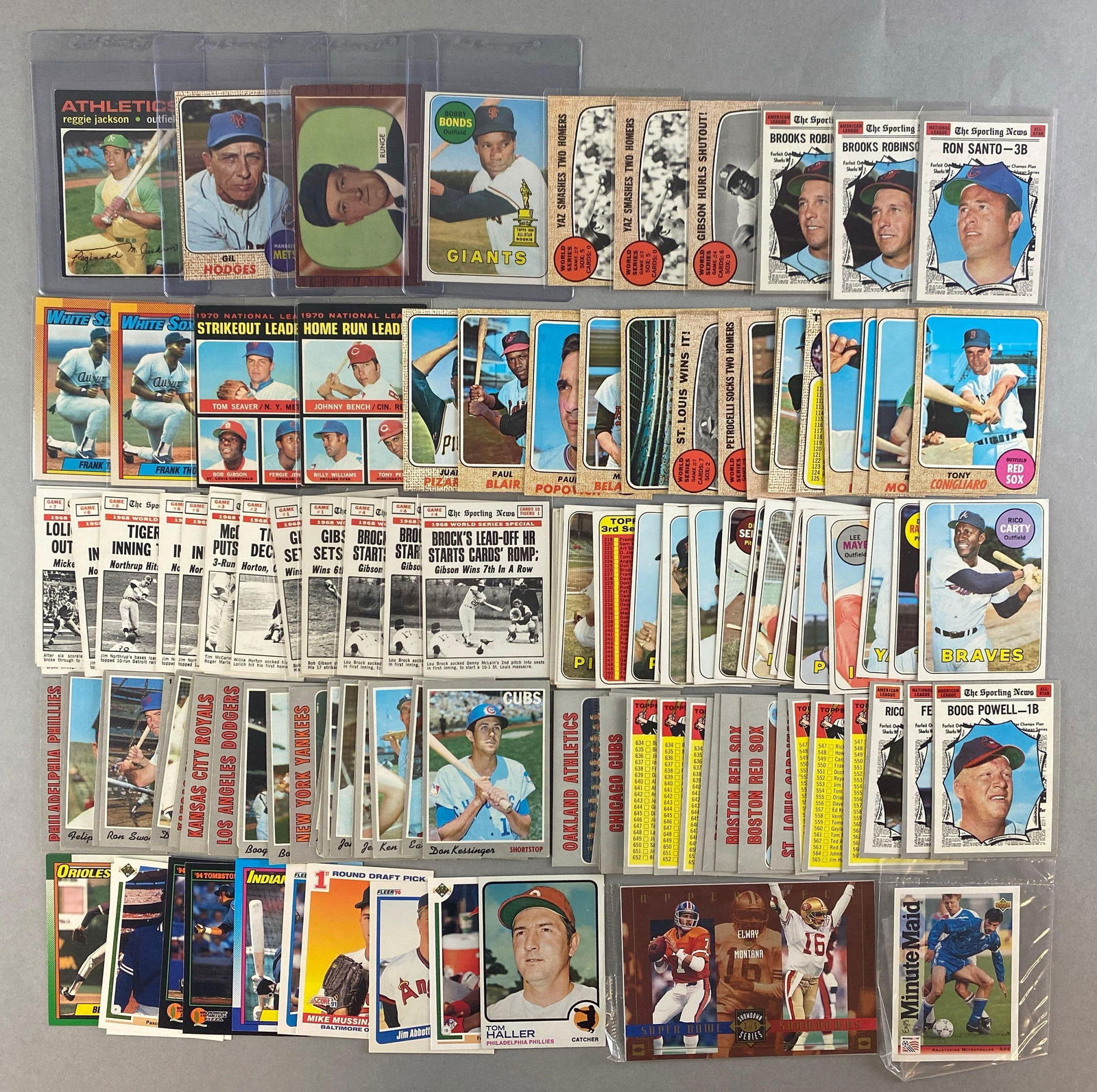 100+ 1968 - 73 Topps Baseball Cards with HOFs and Stars (1 of 5)