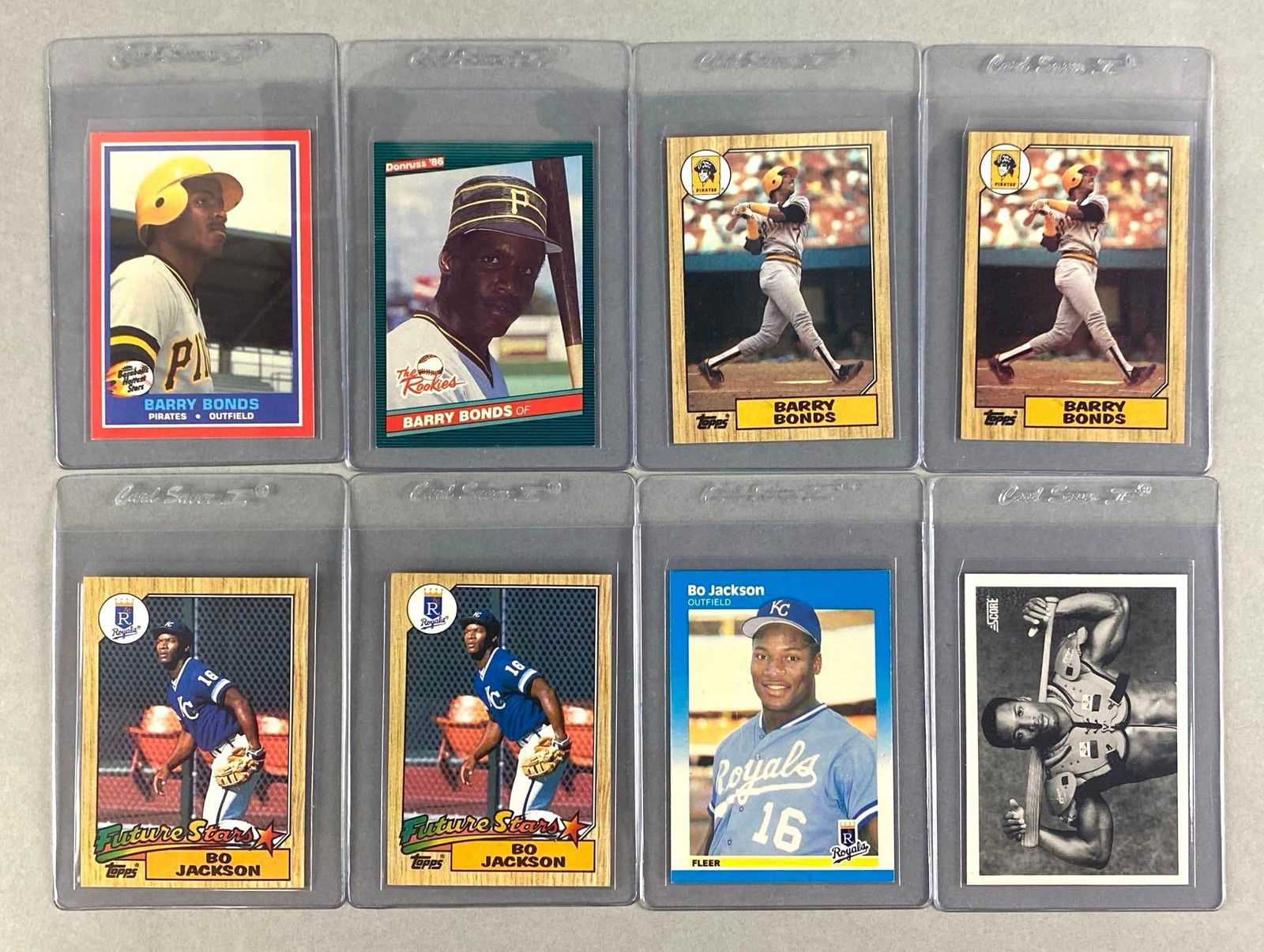 1986 Donruss The Rookies, Fleer HottestStars Barry Bonds + Bo Jackson Rookies (1 of 2)