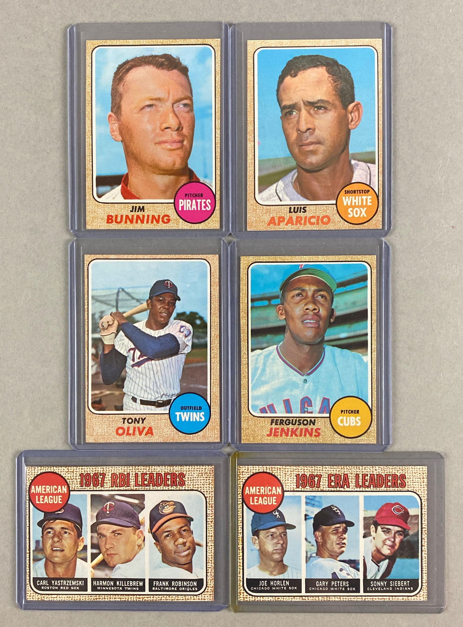 6 - 1968 Topps Baseball HOFs High-Grade Cards (1 of 2)