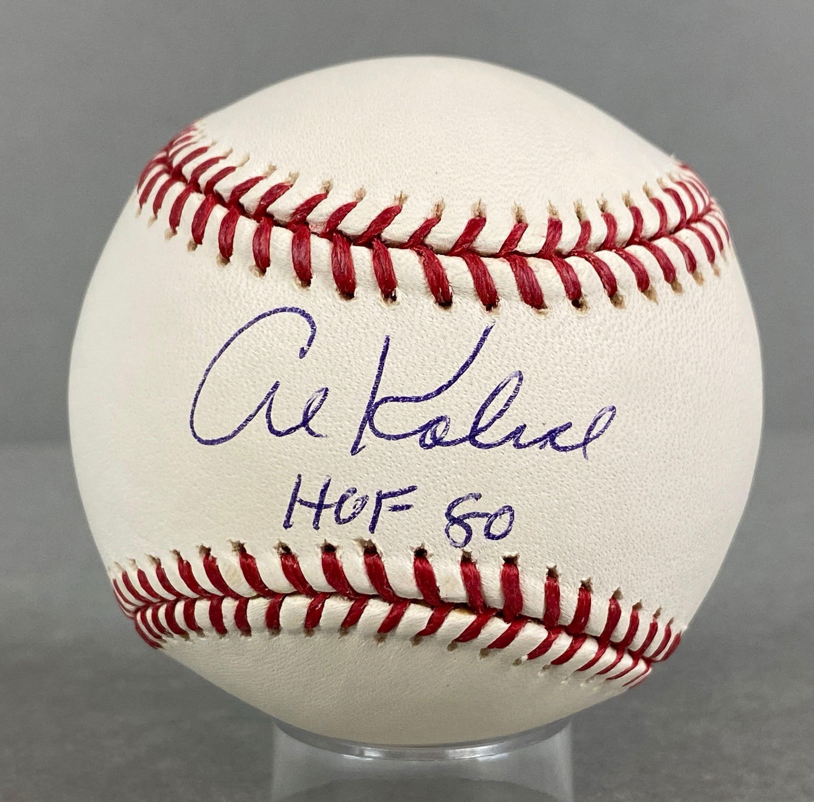 Al Kaline Signed Official MLB Rawlings Selig Baseball: Autographed Al Kaline HOF 80, We Guarantee This to Pass 3rd Party Authentication, Case included