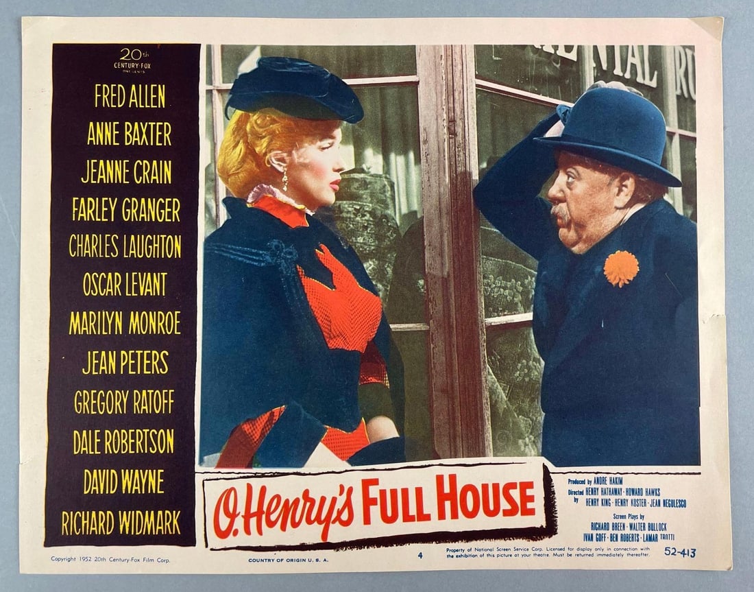 1954 O. Henrys Full House Lobby Card (1 of 3)
