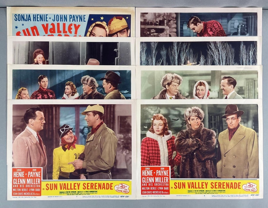 Group of 8 Sun Valley Serenade Lobby Cards (1 of 3)
