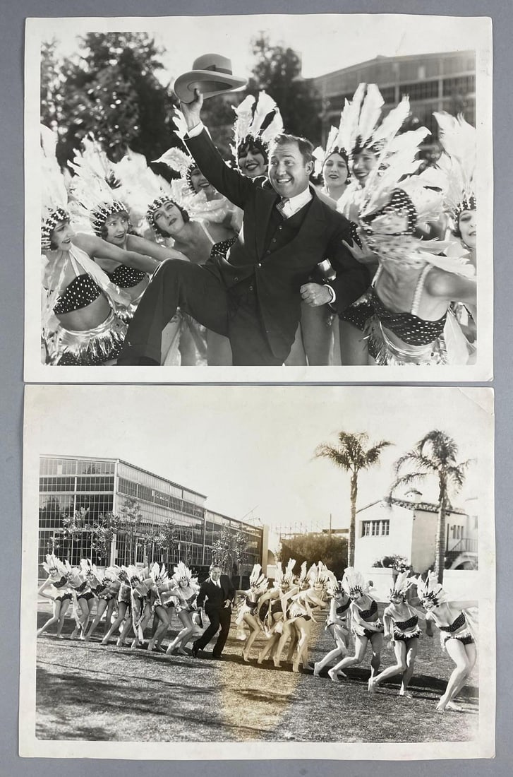 Group of 2 Tom OBrien Photographs: From 1929 Broadway Scandals, 11 x 14 inch. One corner torn and repaired with tape