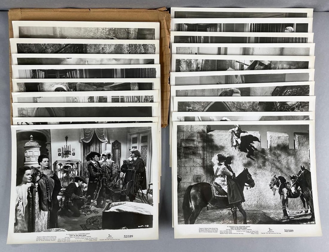 Group of 19 Lady in the Iron Mask Key Set Stills (1 of 3)