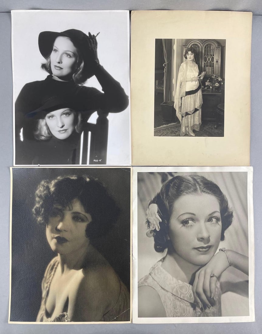 Group of 4 Vintage Hollywood Actress Photographs: Includes Gail Patrick, Renee Adoree. Otto Dyar photo, 11 x 14 inches