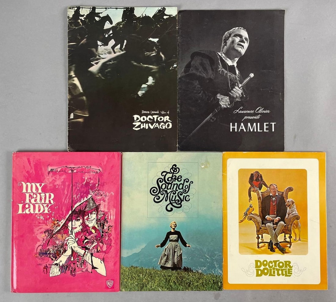 Group of 5 Vintage Original Movie Programs (1 of 3)