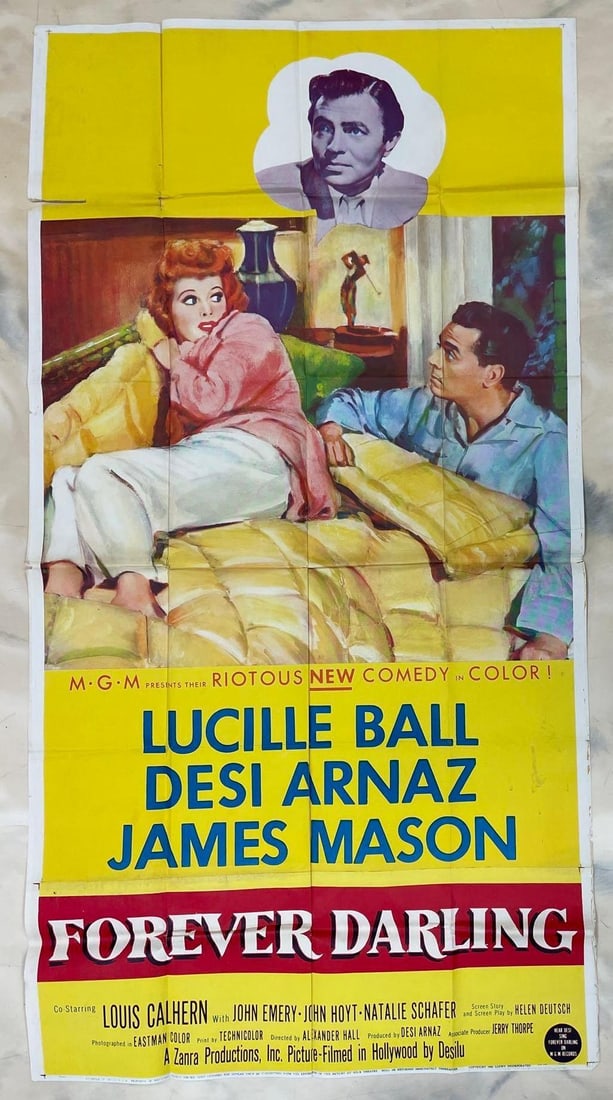 1956 Lucille Ball and Desi Arnaz Forever Darling Original Movie Poster (1 of 3)