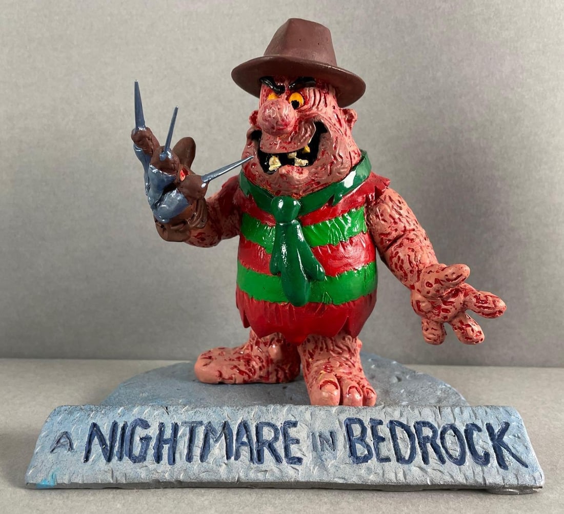 The Flintstones Fred Flintstone and Nightmare on Elm St Inspired Freddy Krueger Maquette (1 of 6)