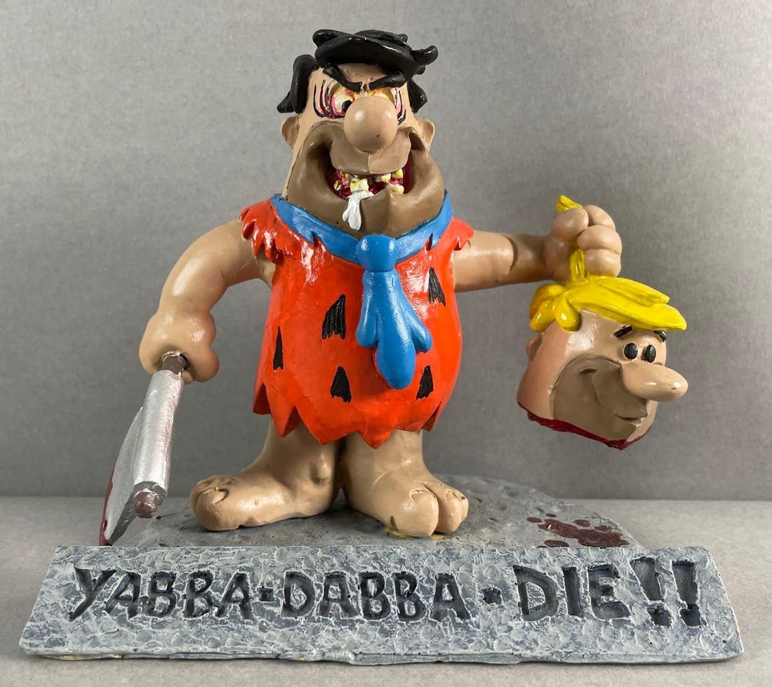 The Flintstones Fred Flintstone and Barney Rubble Horror Monster Maquette (1 of 6)