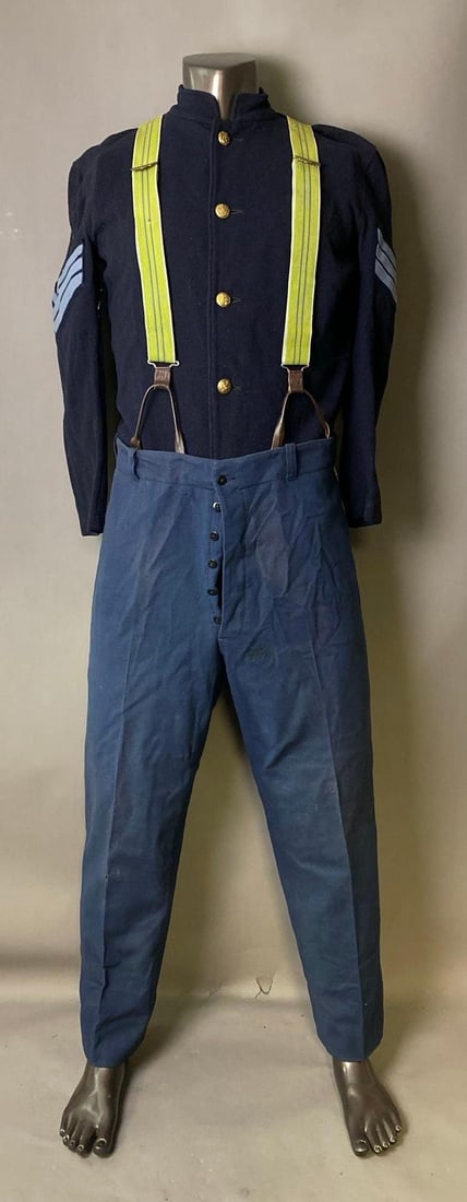 MGM 1939 Civil War Military Uniform Costume: Possibly from Gone With The Wind, Includes Jacket and Pants, Jacket shoulder to shoulder 19 inches, Shoulder to cuff 22 inches, Collar to hem 23 inches, Pants measure 40 inches long.