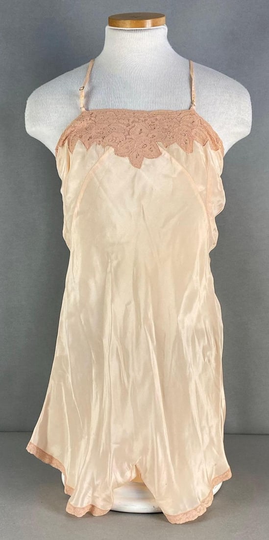Clara Bow Pale Pink Chemise and Monogramed Silver Book Marker: Book marker given to her by her husband Rex Bell (Western Cowboy Actor), Includes sweet and candid typed letter to My Dear Kenny dated June 7th 1949 describing the personal items she chose to send to