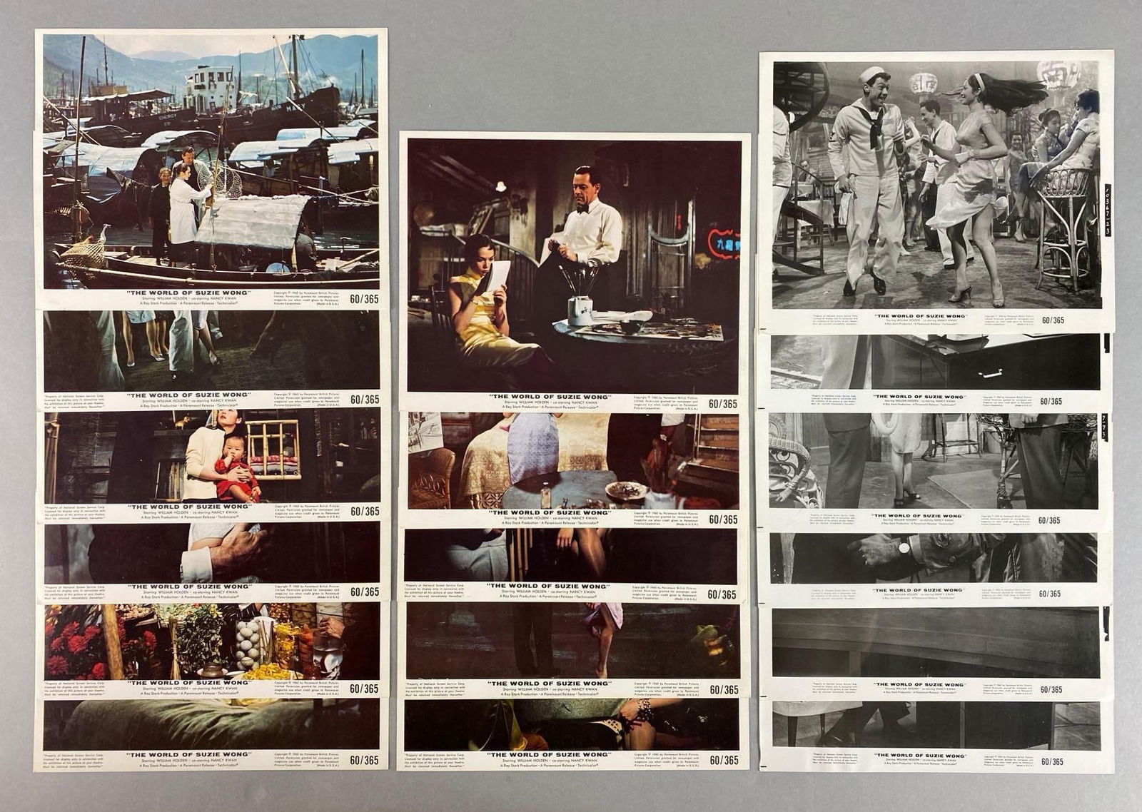 Group of 17 1960 The World of Suzie Wong Mini Lobby Cards and Stills (1 of 3)