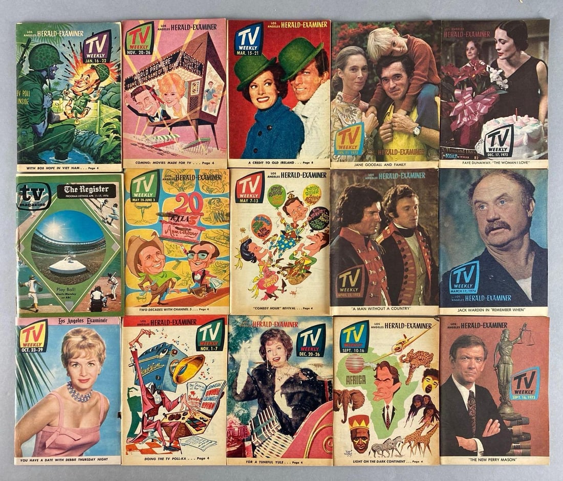 Group of 15 TV Weekly Los Angeles, Herald Examiner (1 of 3)