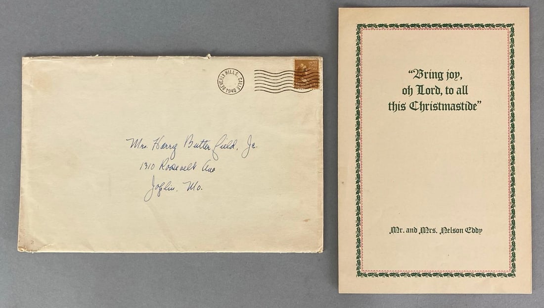 1940 Nelson Eddy Sheet Music Christmas Card (1 of 5)